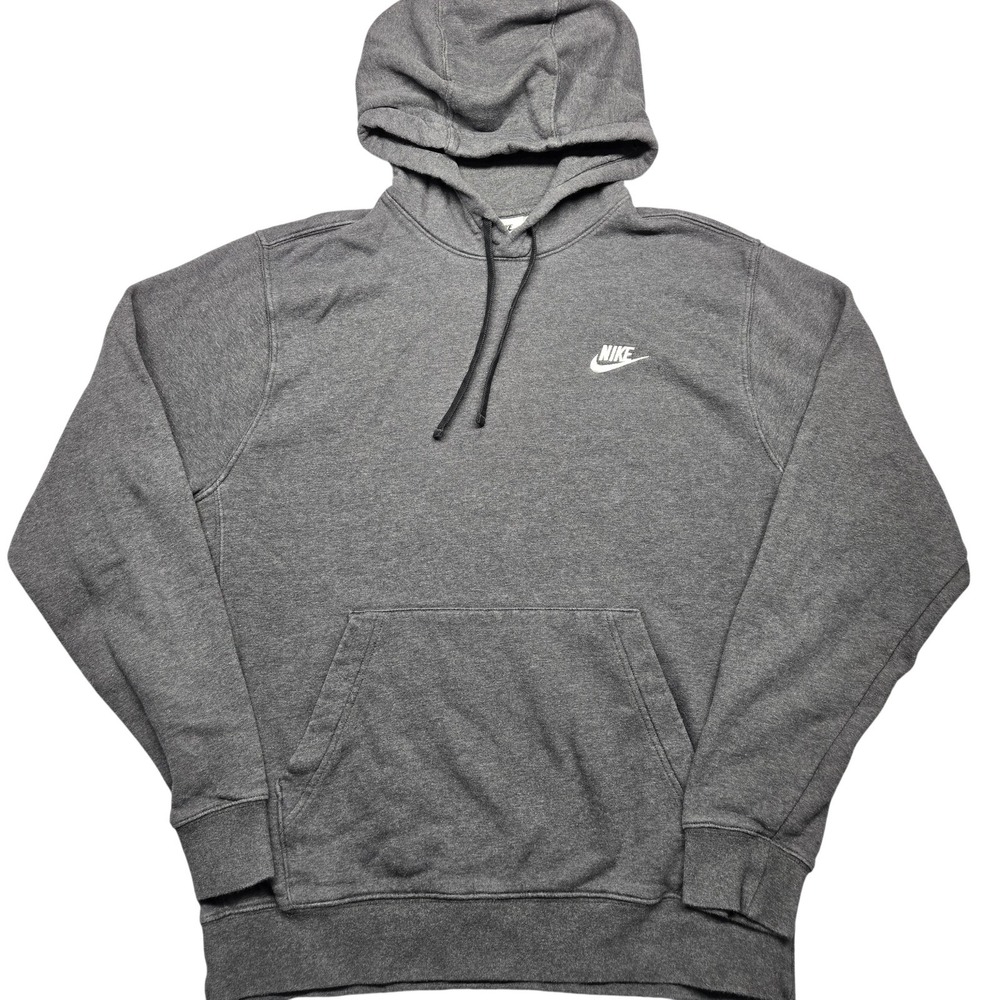 Nike Hoodie Mens Medium Gray Big & Tall Pullover‎ Heavyweight Fleece Lined Logo
